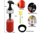 Sauce dispenser with glass bottle Kitchen utensils seasoning bottle for ketchup, honey, syrup,sauce, leak-proof