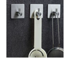 1pcs Stainless Self Adhesive Hook Wall Hanger Stick Bathroom Kitchen Hooks Silver