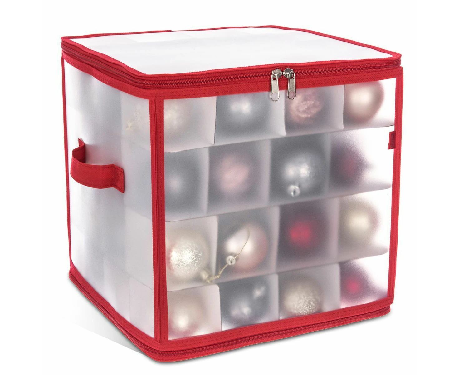 64 Bauble Storage Box Christmas Xmas Tree Decoration Organiser Baubles Decor Bag