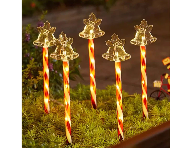 Outdoor Christmas Solar Lights (Set Of 5),  Christmas Solar Stake Lights For Solar Christmas Decorations, Pathway & Backyard,Style 4