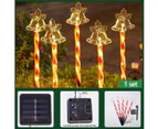 Outdoor Christmas Solar Lights (Set Of 5),  Christmas Solar Stake Lights For Solar Christmas Decorations, Pathway & Backyard,Style 4