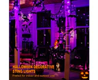 Halloween String Lights Purple 10M 100Leds String Lights Outdoor Indoor Battery Operated Waterproof 8 Modes Light Decoration For