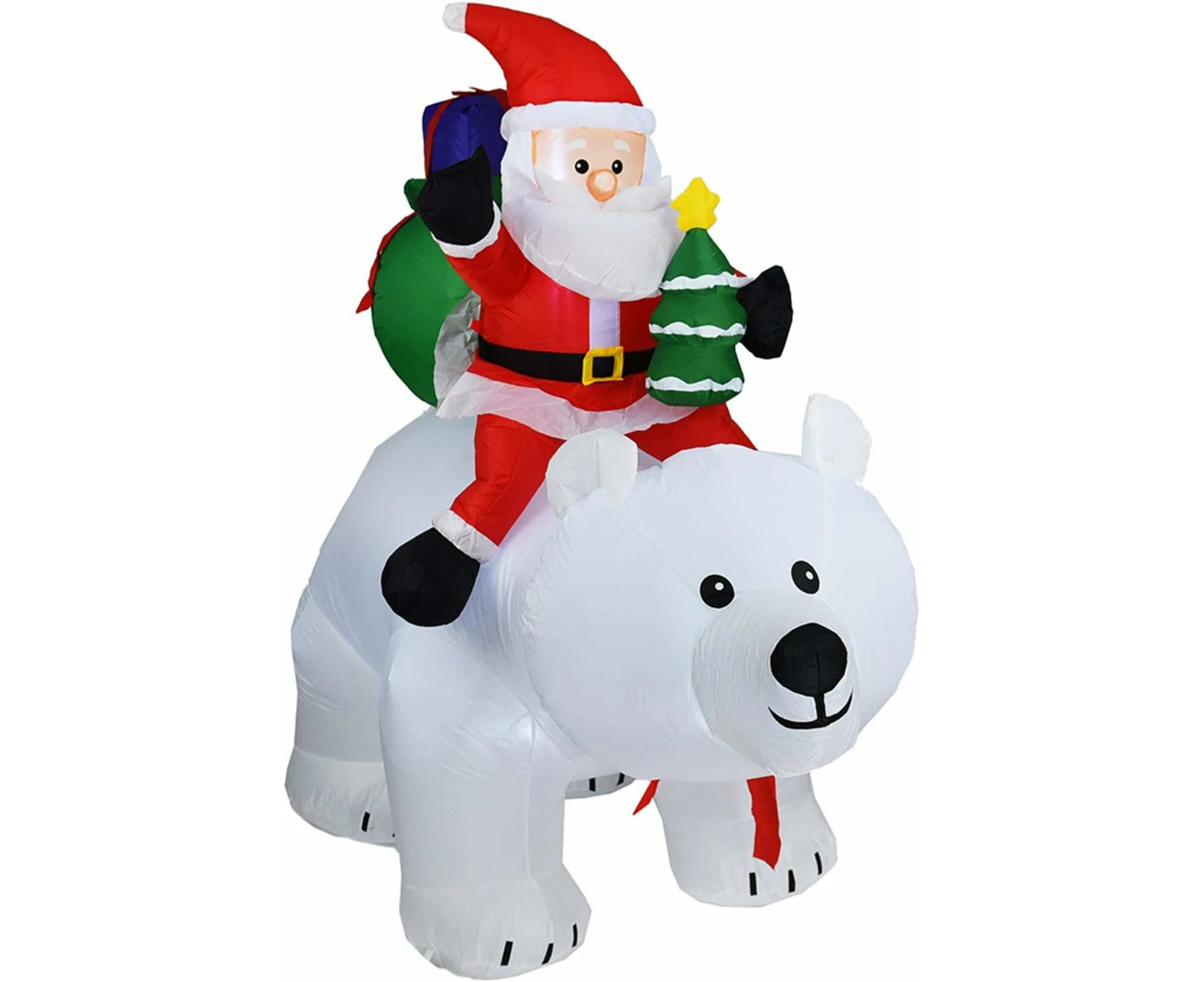 Inflatable Santa Claus, Polar Bear Garden Decoration Outdoor Indoor Inflatable Santa Claus Christmas Inflatable Christmas Doll