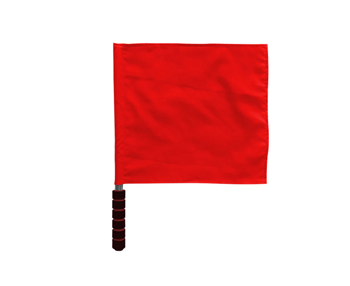 Referee Flag Stainless Steel Command Hand Flag Red Signal Flag Sponge Handle Special Patrol Performance