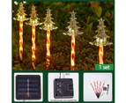 Outdoor Christmas Solar Lights (Set Of 5),  Christmas Solar Stake Lights For Solar Christmas Decorations, Pathway & Backyard,Style 1