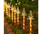 Outdoor Christmas Solar Lights (Set Of 5),  Christmas Solar Stake Lights For Solar Christmas Decorations, Pathway & Backyard,Style 1