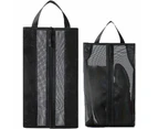 Waterproof Travel Shoe Bag, 2 Pieces - Black