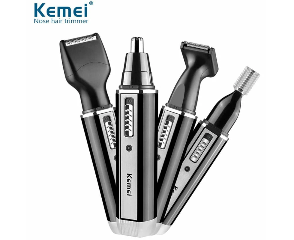 Kemei 4-in-1 hair clipper KM-6630 - USB rechargeable grooming kit for men with eyebrow and ear trimmer