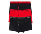 Bonds Men's Guyfront Trunks 3-Pack - Diva Red/Black