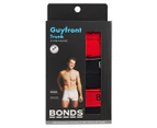 Bonds Men's Guyfront Trunks 3-Pack - Diva Red/Black