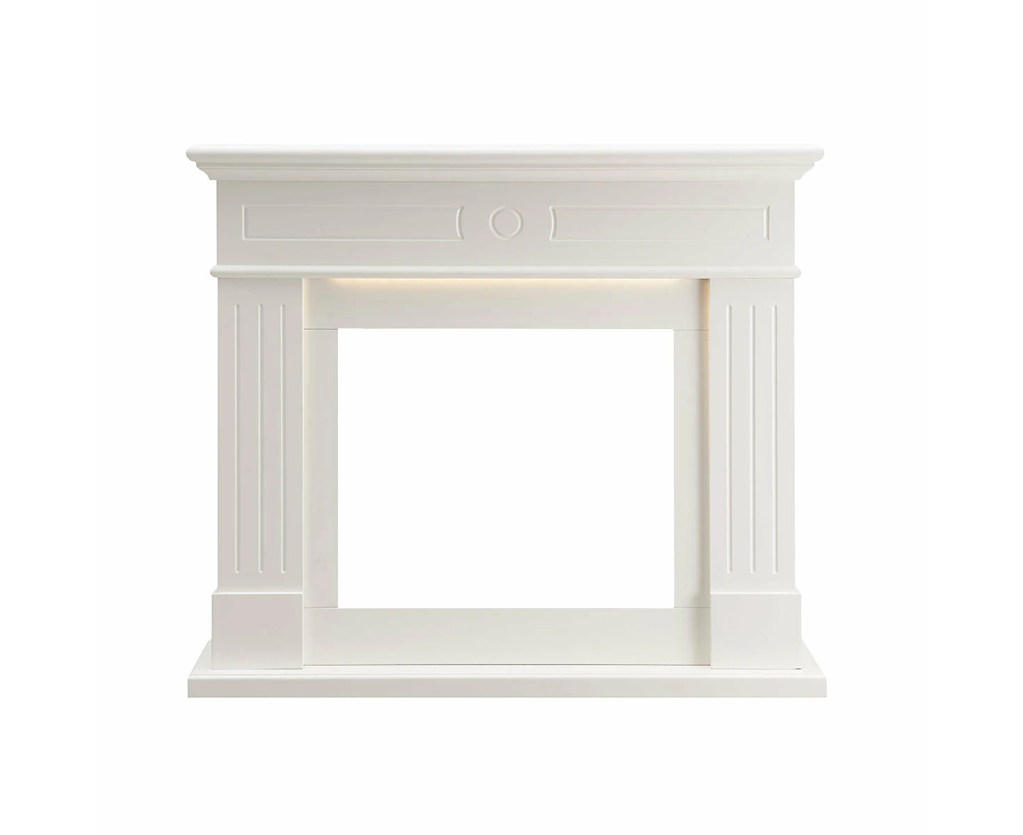 Aura Electric Fireplace Heater White Mantel