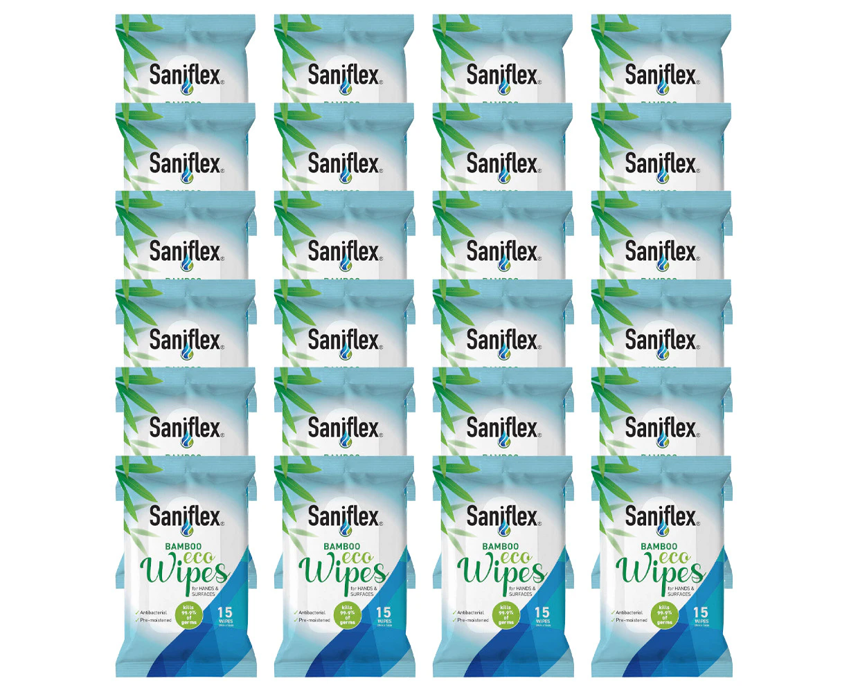 360pc Saniflex Soft Gentle Bamboo Material Eco Hand Wipes Home cleaning