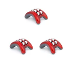 3x Spatastic 15cm Mini Vibrating Foot Massager/Relaxing Shiatsu Roller Red