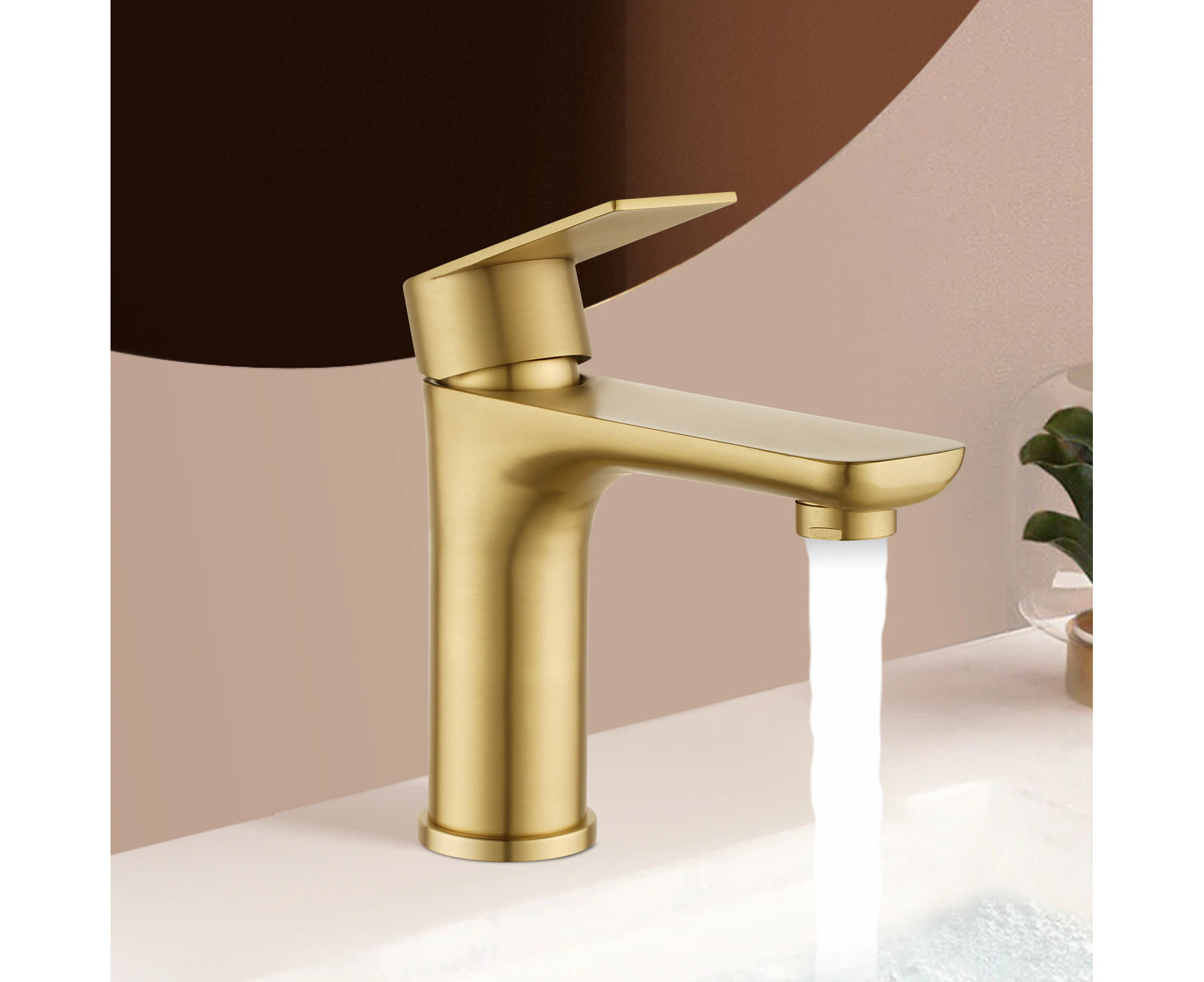 Basin Mixer Tap Brushed Gold Bathroom Vanity Sink Faucets Laundry Staniless steel