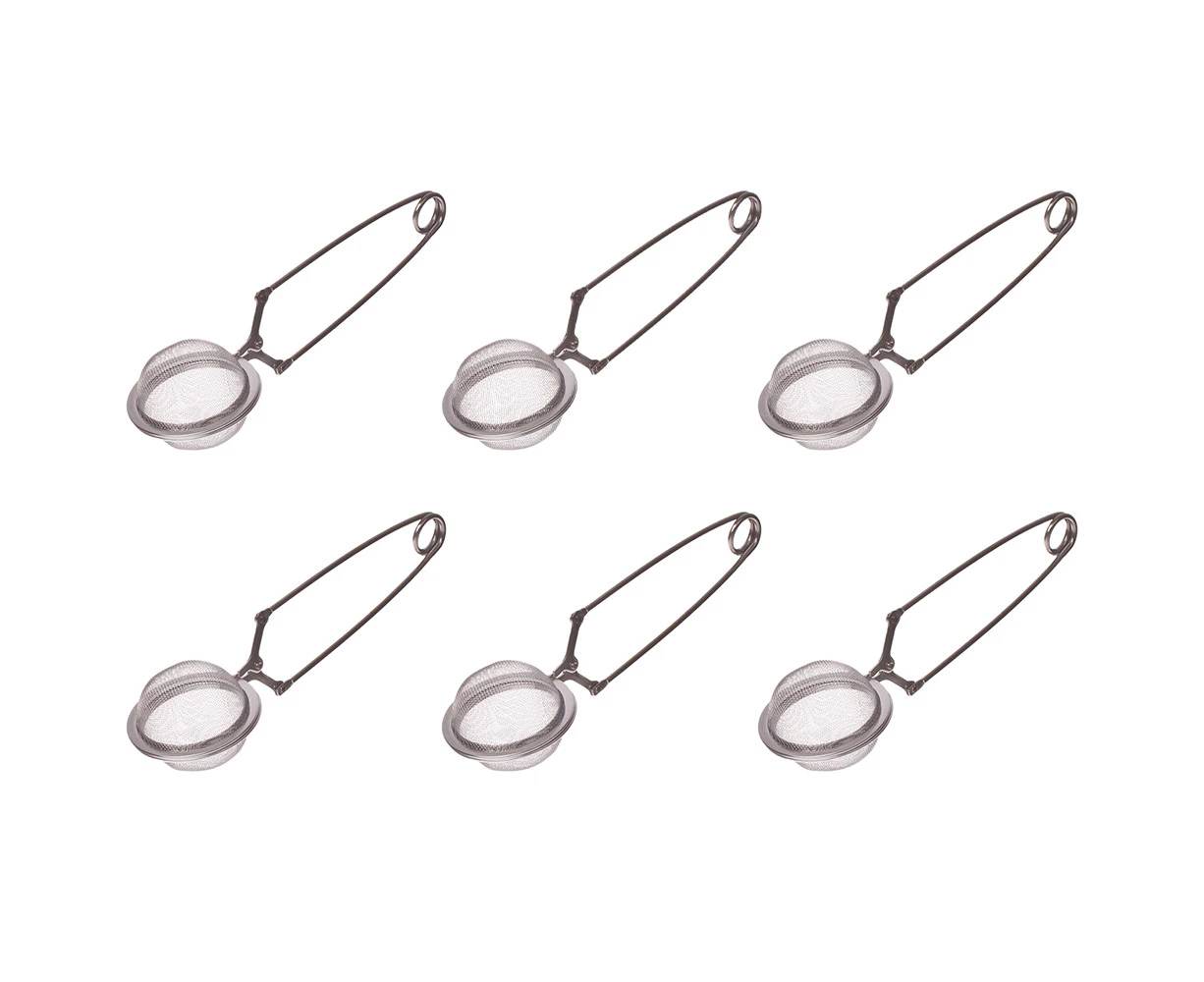 6x Teaology Stainless Steel Mesh Spring Tea Leaf Infuser Kitchen Utensil Silver