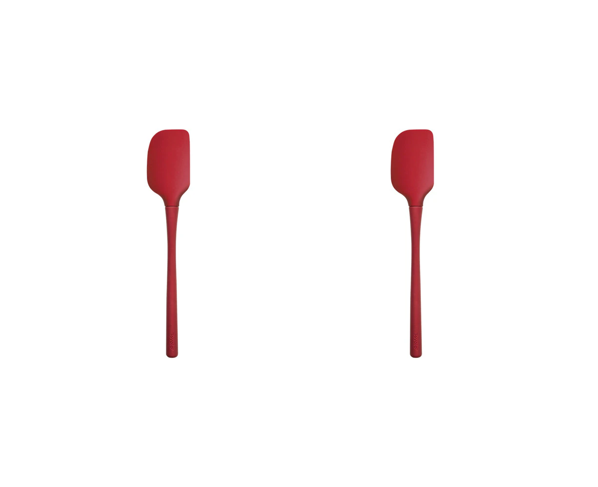 2x Tovolo Flex-Core All Silicone Nylon Spatula Baking/Cooking Utensil Cayenne