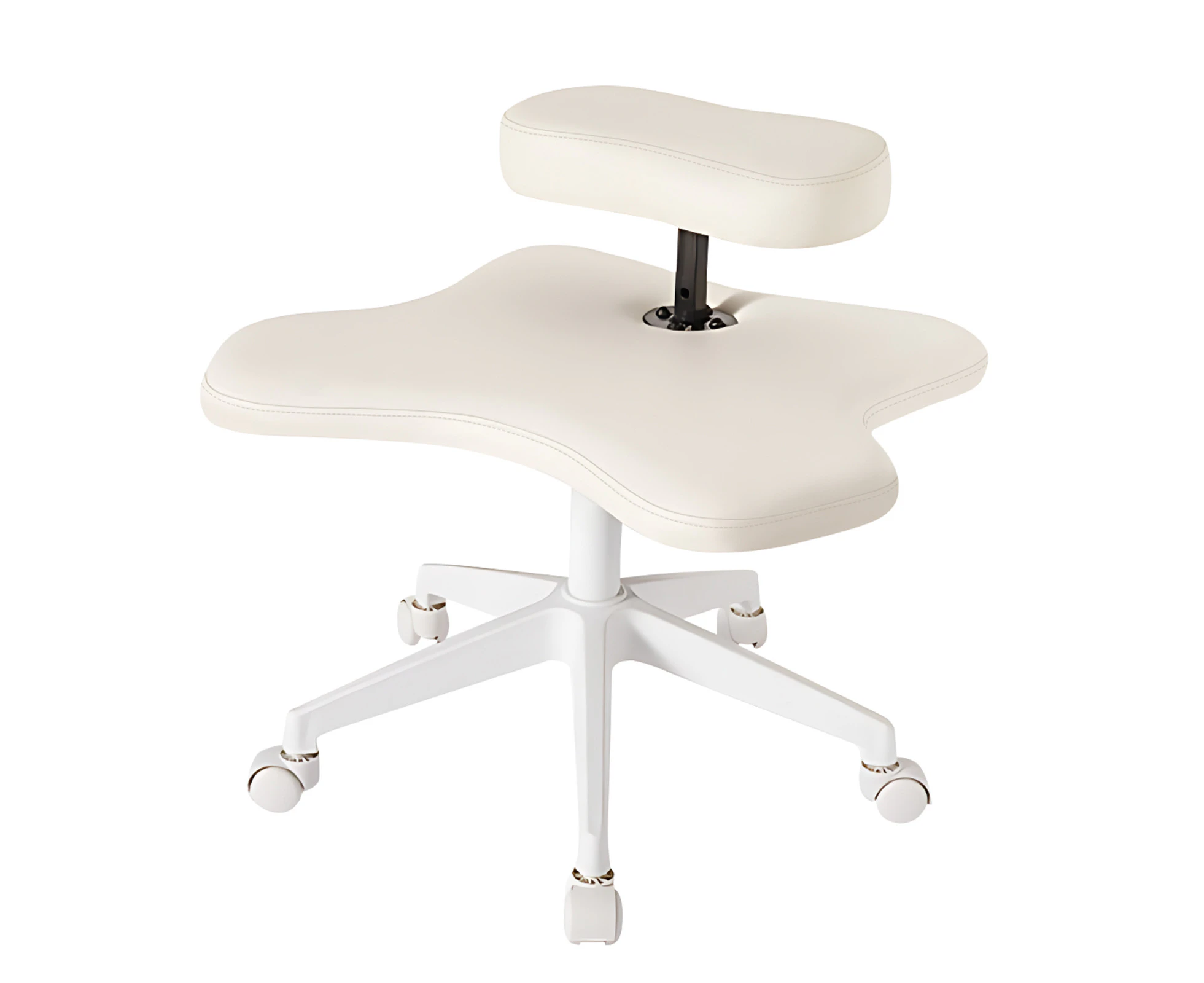 Lauft Criss Cross-Legged Kneeling Chair Office Executive Computer Swivel Chair - White