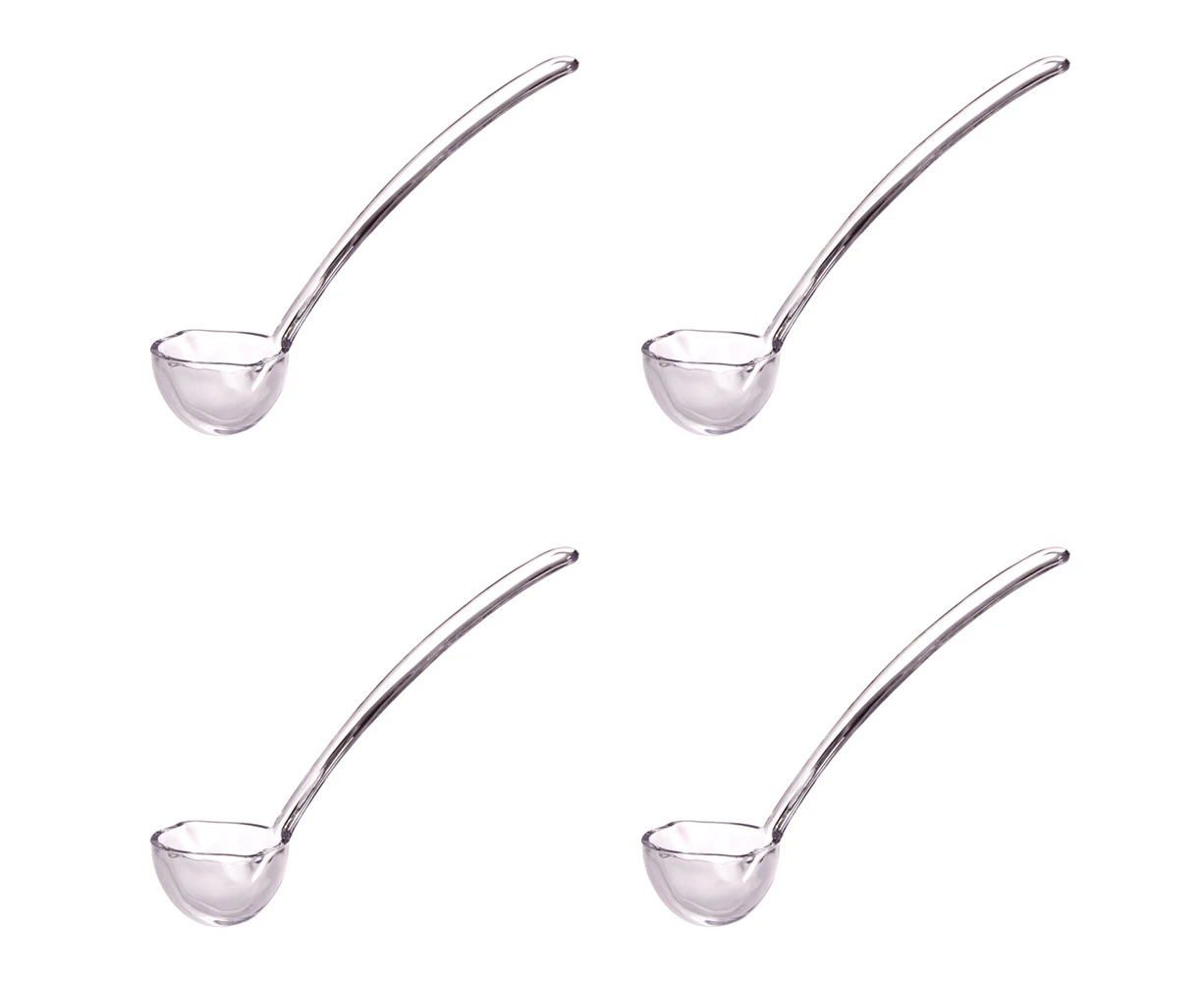 4x Pizzazz Acrylic Punch/Juice Beverage Ladle Kitchen Serving Utensil Clear