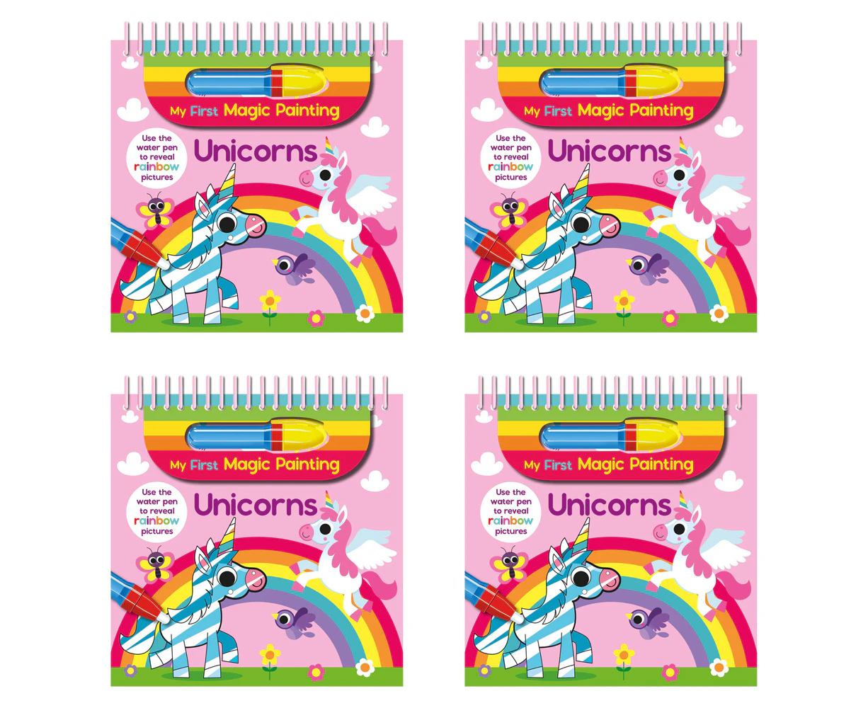 4x Bookoli My First Magic Painting Unicorns Kids/Toddler Fun Painting Kit 3y+