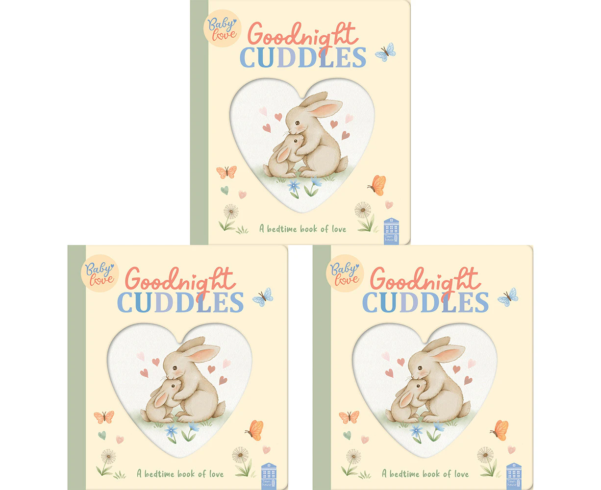 3x Townhouse Good Night Cuddles Kids/Toddler Early Learning Interactive Book 1y+