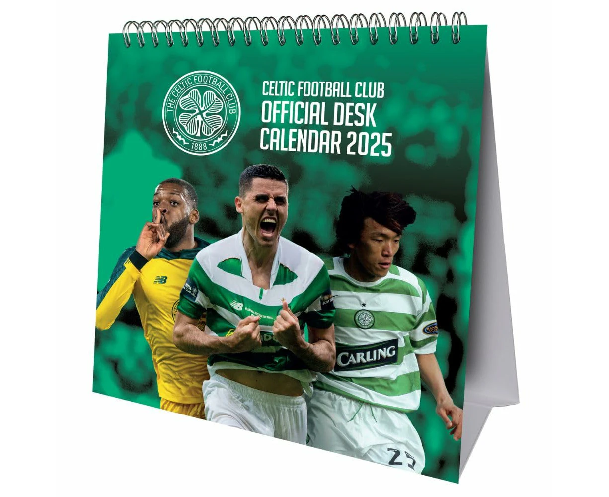 Celtic FC 2025 Players Desktop Calendar (Green/White) - TA12432