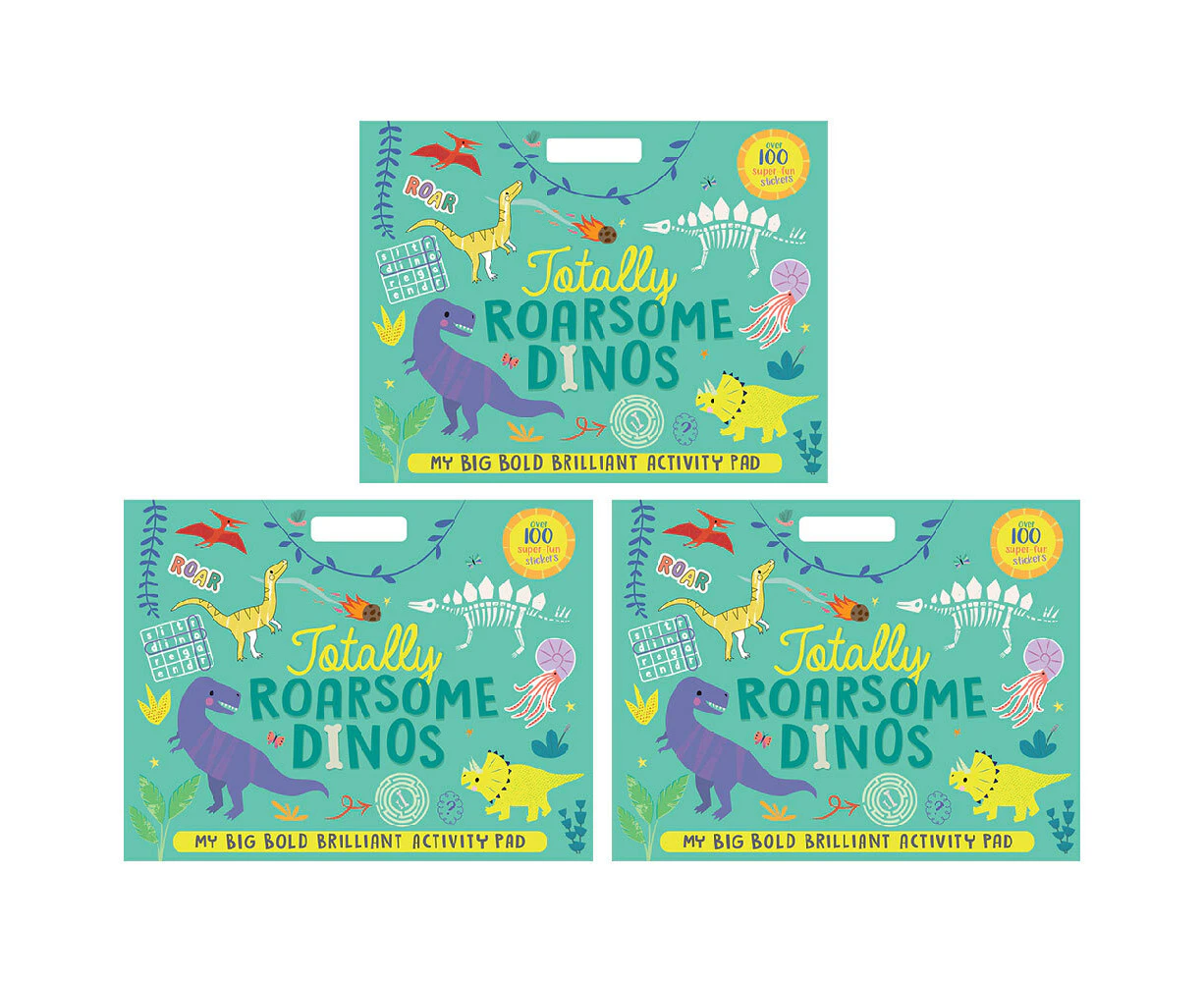 3x Townhouse Totally Roarsome Dinos Kids/Children Large Fun Activity Pad 3y+