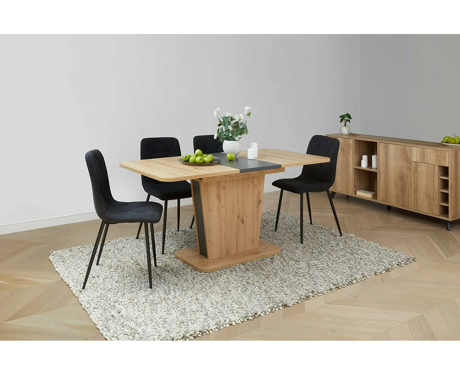 Matteo Extension Dining Table Ash + Graphite