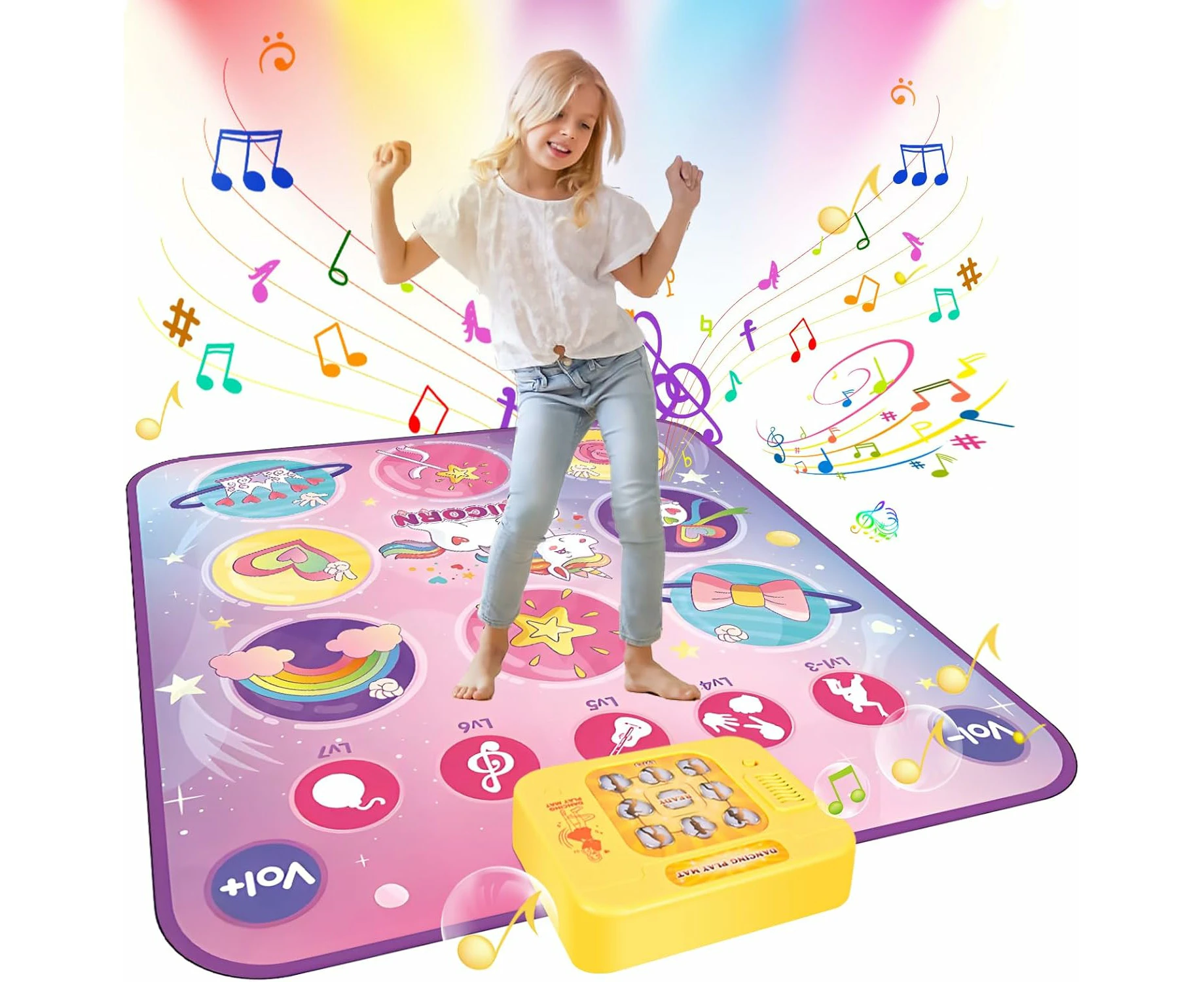 Electronic Dance Mats for Kids, Lights Up Dance Pad Gifts for Children, Medium