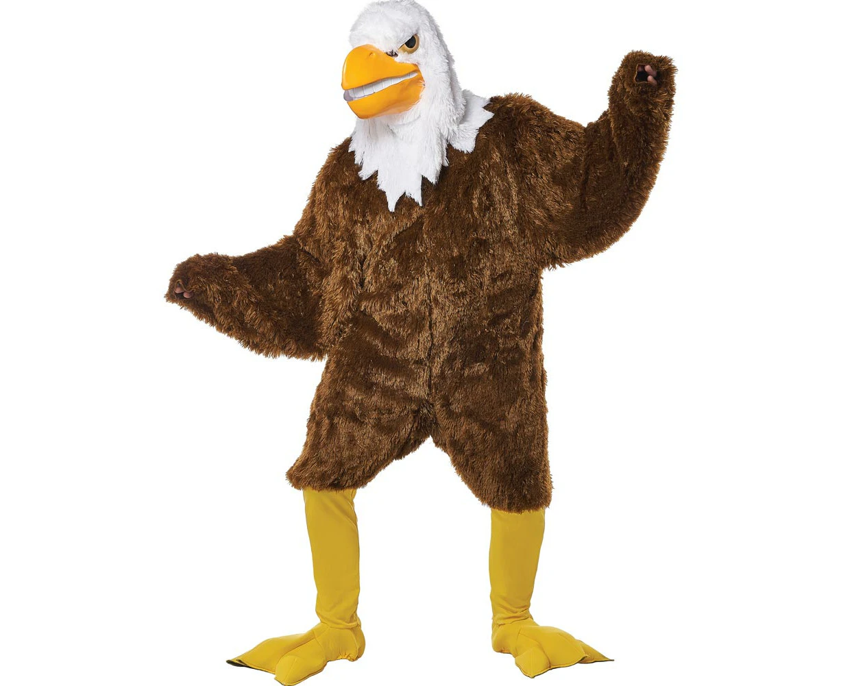 Eagle Maniac Mascot Adult Costume