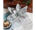 12pcs Christmas Simulation Flower Poinsettia Christmas Flower