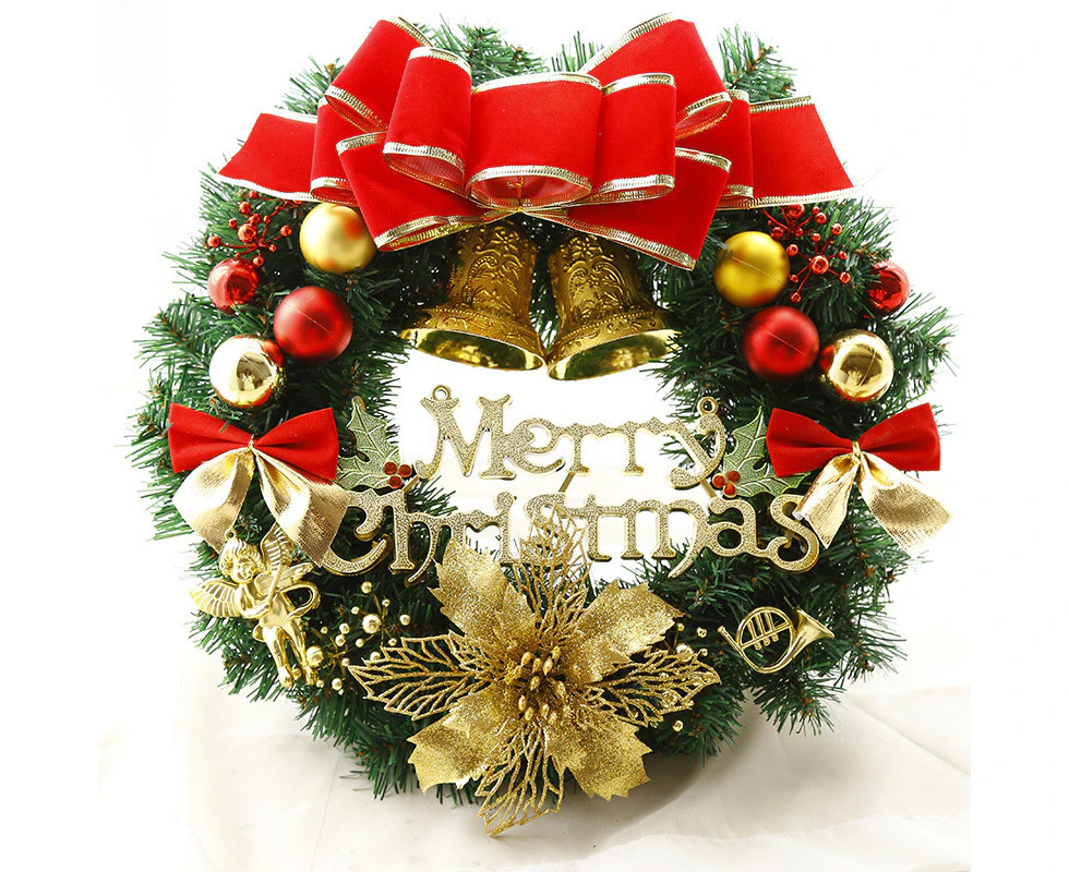 1PC Christmas Wreath, 30 cm Door Wreath for Door, Window Ornament