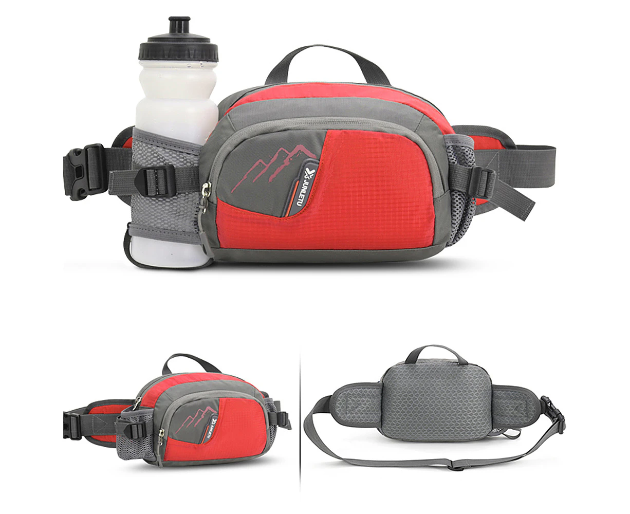 Outdoor Sports Waist Pack with Water Bottle Holder for Cycling Running Walking Hiking Marathon Fanny