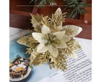 12pcs Christmas Simulation Flower Poinsettia Christmas Flower