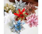 12pcs Christmas Simulation Flower Poinsettia Christmas Flower