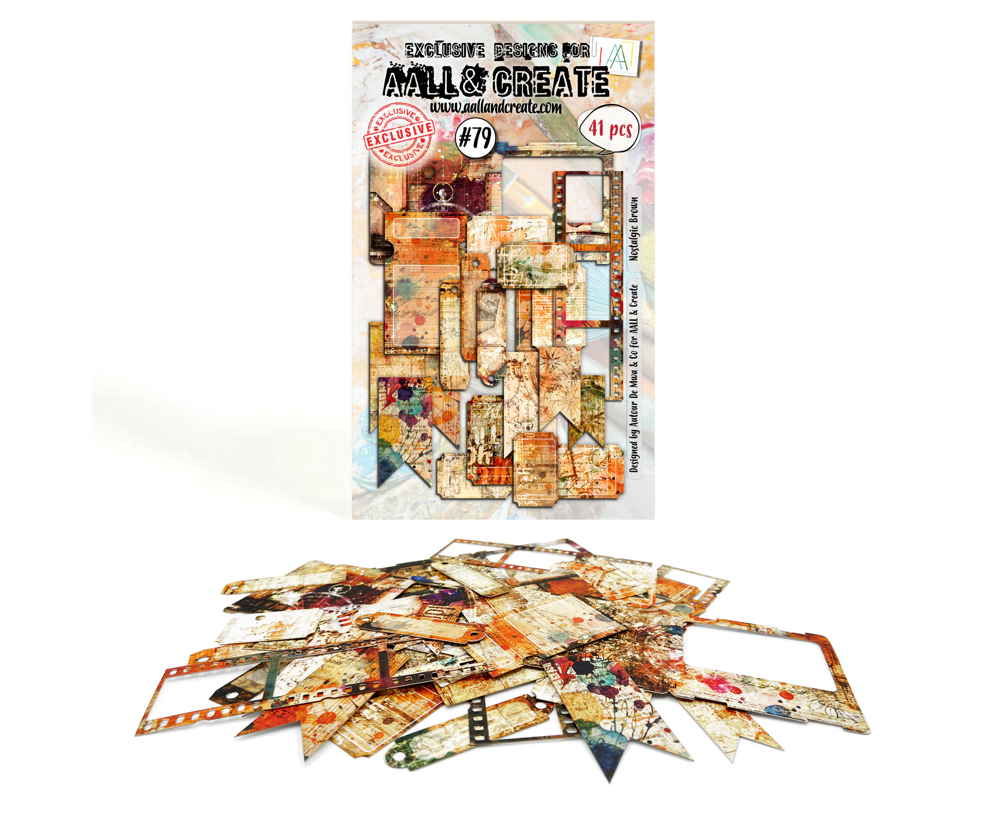 AALL & Create Ephemera Die Cuts - Nostalgic Brown