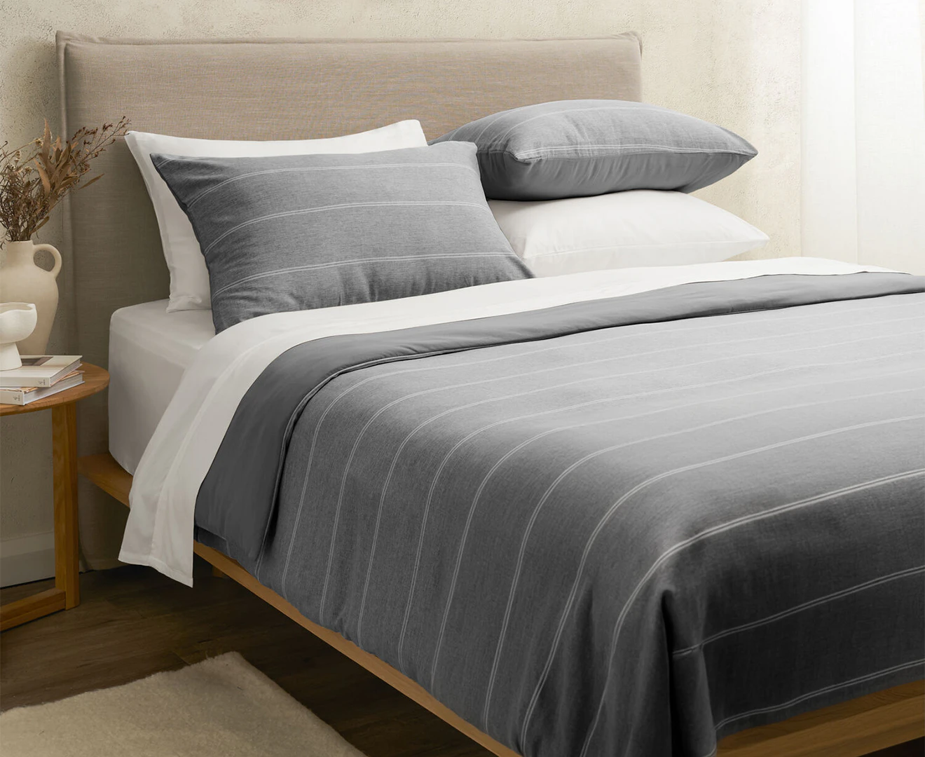 Sheraton Luxury Maison Jasper Quilt Cover Set - Charcoal