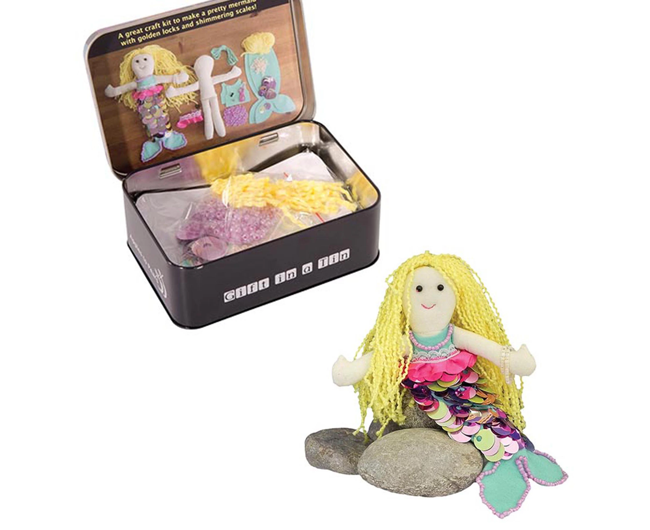 Apples To Pears Gift In a Tin - Make Your Own Mermaid Craft Set