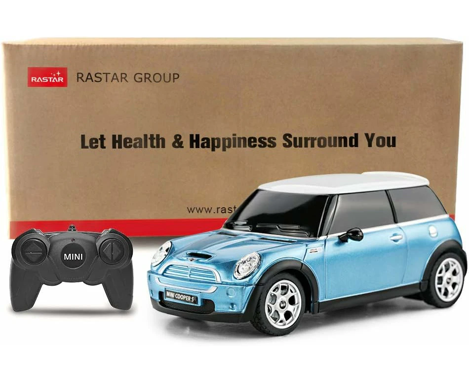 Mini Cooper S Blue 1:24 RC Toy Car, Remote Control Car, Kids gift -Realistic Vehicle toy with fine details - Toy for Kids - Perfect Gift for children