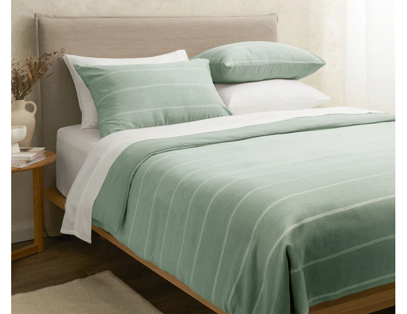 Sheraton Luxury Maison Jasper Quilt Cover Set - Frosty Green