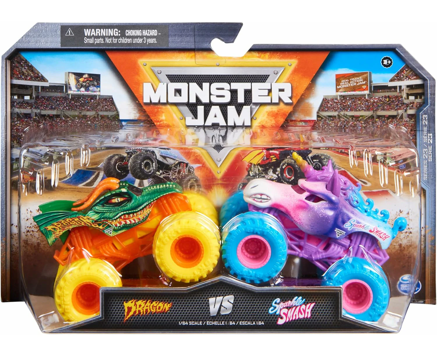 Monster Jam 1:64 Diecast Truck Assortment - Collectible Miniature Trucks | Randomly Selected Models |Christmas Present