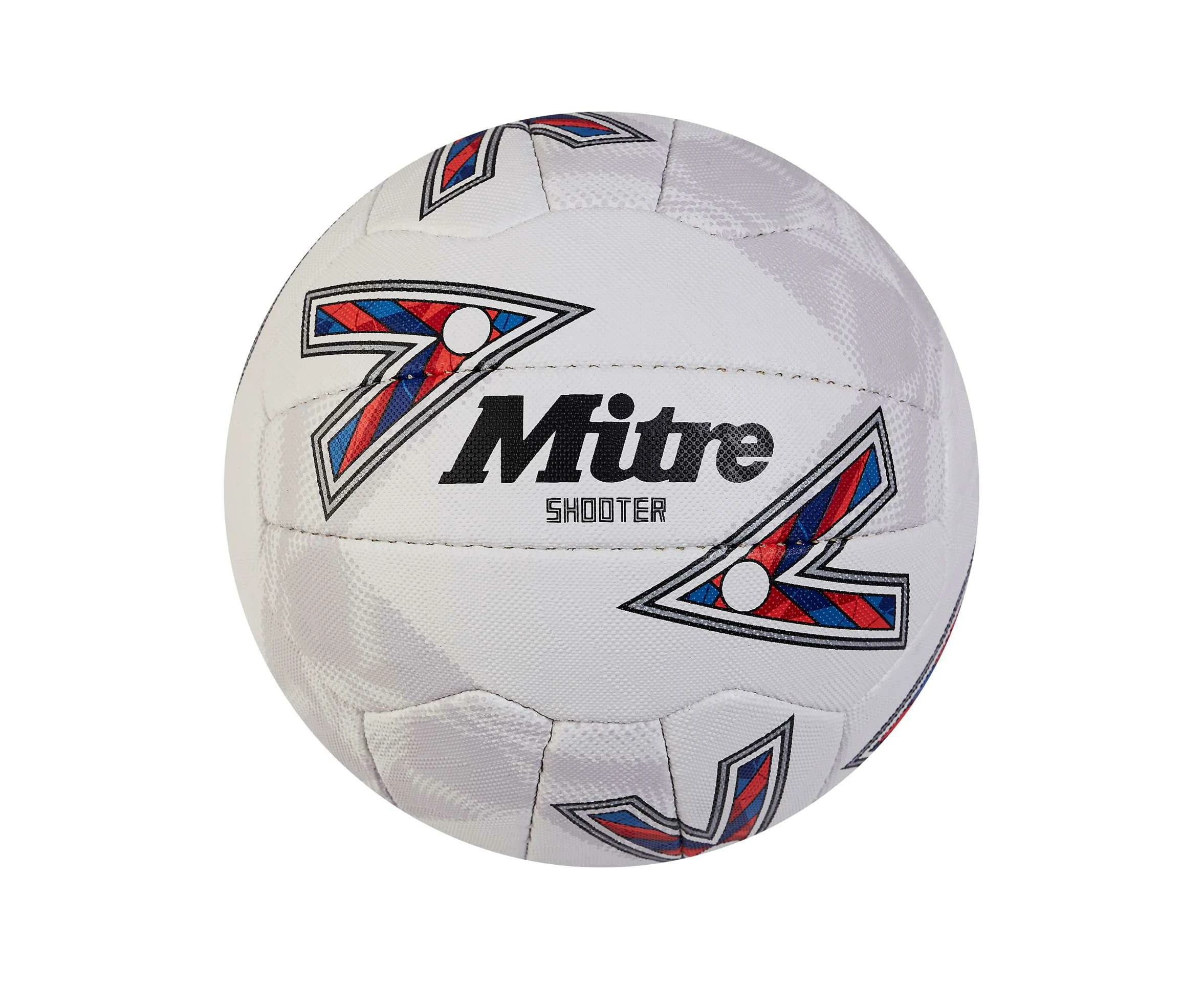 Mitre Shooter Netball (White/Red/Blue) - RD3710