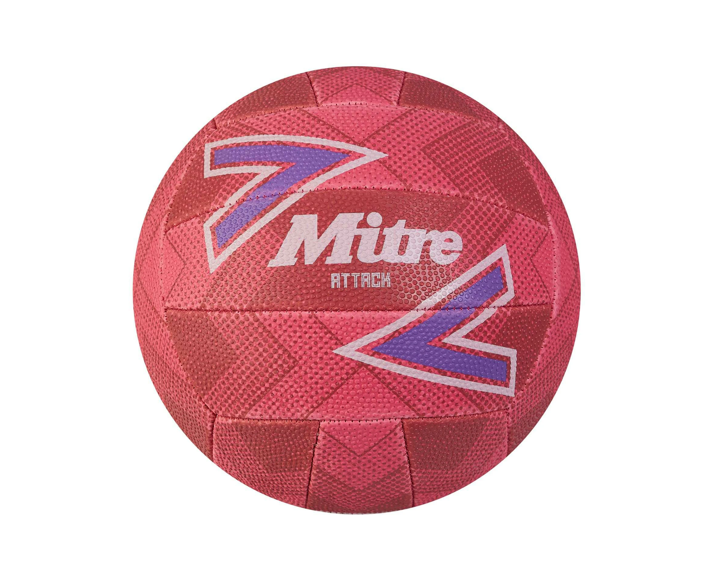 Mitre Attack Netball (Pink/Purple/White) - RD3712