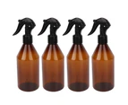 2024 4 PCS Brown Spray Bottle Plastic Empty Heavy Duty Fine Mist Trigger Refillable Container for Liquid Perfume 300ml