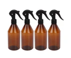 2024 4 PCS Brown Spray Bottle Plastic Empty Heavy Duty Fine Mist Trigger Refillable Container for Liquid Perfume 300ml