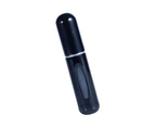 6pcs Refillable Perfume Atomizer Visible Leakproof Metal Empty Spray Bottle for Traveling 5ml Glossy Black