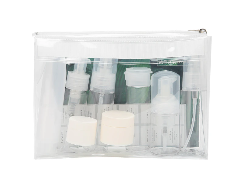 2024 8Pcs Plastic Travel Bottle Set Leakproof Cosmetic Toiletry Travel Containers Spray Bottles