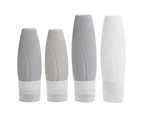 4Pcs Travel Empty Bottles Set Leakproof Silicone Shampoo Shower Gel Liquid Container