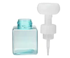 2024 Foam Mousses Pump Bottle Travel Refillable Flower Shape Foaming Soap Dispenser Bottle 250mlTransparent Blue Flowers