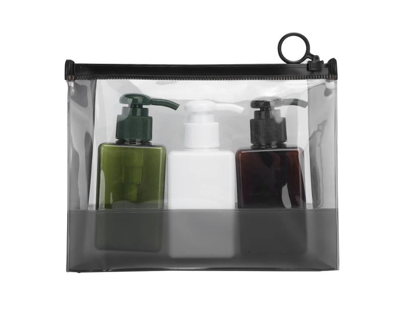 Travel 3Pcs Empty Bottle Set Soap Shampoo Dispenser Bottle Press Type Empty Conditioner