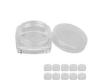 2024 10pcs Nail Art Storage Jar Portable Rhinestones Glitter Powder Sequins Nail Decoration Container Box